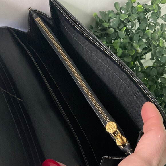 Fendi Pequin Leather Bifold Long Wallet - A condition - Picture 3 of 13